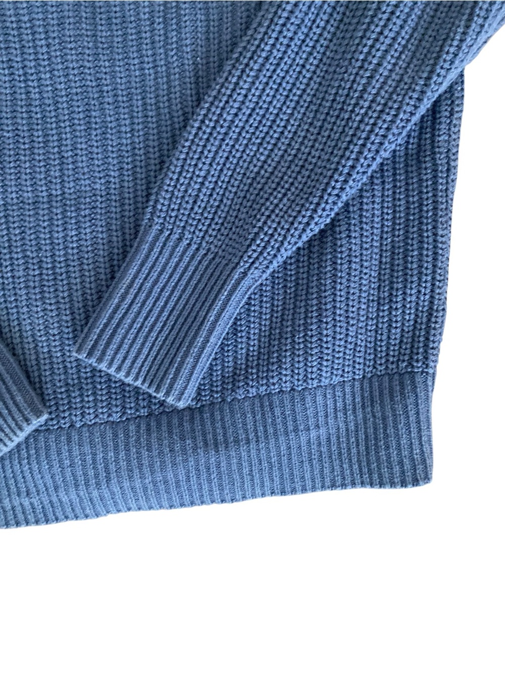 Gap Blue 100% Cotton Chunky Knit Cardigan Sweater Small Button Front - Picture 9 of 9
